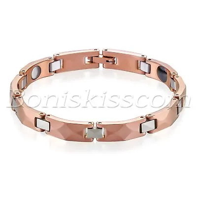 Men's Women's Charm Tungsten Carbide Magnetic Power Bracelet Chain Link 17.7cm • $16.14