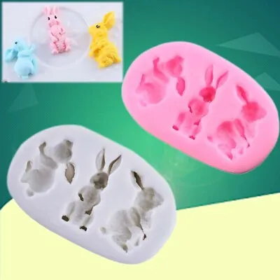 Cake Mould Sugarcraft Chocolate Fondant Decor Rabbit Animal Silicone Baking Mold • $7.32