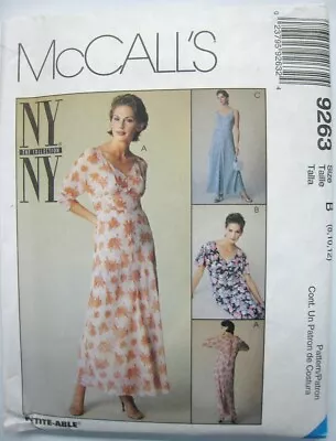 McCalls NY NY Sewing Pattern 9263 Dress & Slip Sz 8-12 UNCUT FF • $8.99