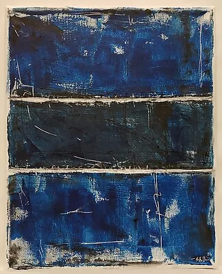 No.459 Original Abstract Modern Minimal Textured Painting/ Canvas By K.A.Davis  • $80