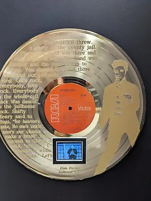 Elvis Presley 12  Gold Record With Video And Sound Wall Art • $249.50
