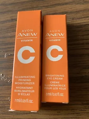 Avon Anew Vitamin C Illuminating Priming Moisturizer And Eye Cream Bundle Of 2 • $5.99