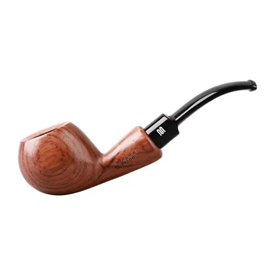 Rosewood Tobacco Pipe 9mm Carbon Filter Bent Stem Mouthpiece Wood Smoking Pipe  • $42.21