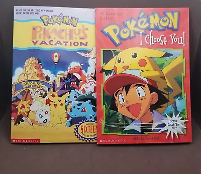 Lot Of 2 Pokemon PB Books Pikachu's Vacation & I Choose You! 1999 Scholastic • $9.95