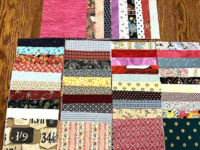 Vintage 100 Cotton 5 In Square 50 Charms 2 Each  Fabric  Scrap Patchwork Quilt • $6.49