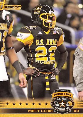 Matt Elam 2010 Razor US Army All-American Bowl #11 Dwyer High School • $1.70