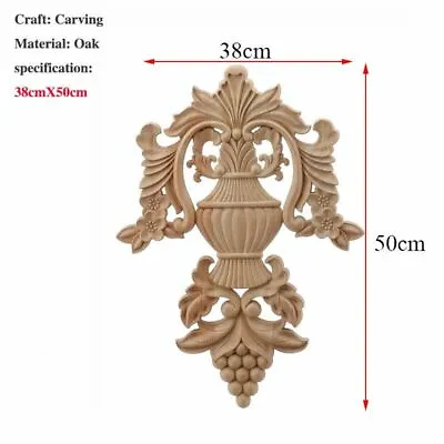 $83.99 • Buy Carved Wood Carving Floral Pattern Decal Home Furniture Applique For DIY Crafts