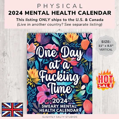 Mental Health Calendar Paper Daily Organiser Calendar Funny Calendar Home RY • £9.96