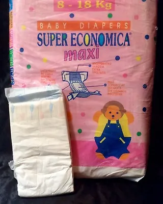 Vintage Super Economica Diaper Sz Maxi Greece Import *Very Rare* • $17.50