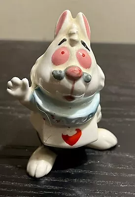 VNTG DISNEY White Rabbit From Alice In Wonderland 2.75  Porcelain Figurine Japan • $8.99