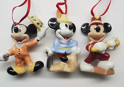 Disney Mickey Mouse Dancer Fisherman Fireman Porcelain Ornaments Sri Lanka 3 • $14.99