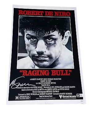 Martin Scorsese Signed Autograph Raging Bull 12x18 Photo Poster Beckett BAS B • $425