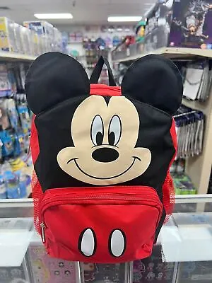 Disney Mickey Mouse Cute Backpack 12  Inches Small Bag With Ear • $18.99