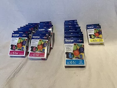 Genuine Brother LC61C LC61M LC61Y Ink Cartridge (21 Item Lot) Expired Dates • $0.99