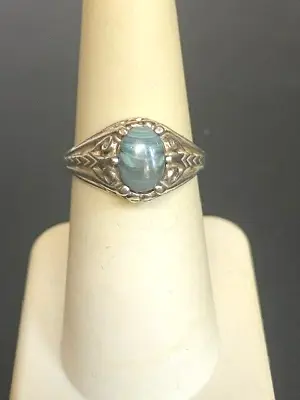 Kabana 925 Sterling Silver And Lacy Agate Ring  Size 6.5 • $36