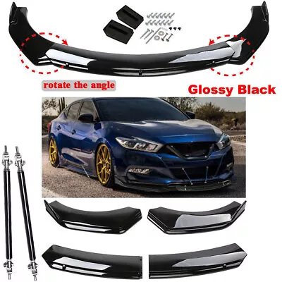 For Nissan Maxima Front Bumper Lip Body Kit Spoiler Splitter Gloss Black • $69.99