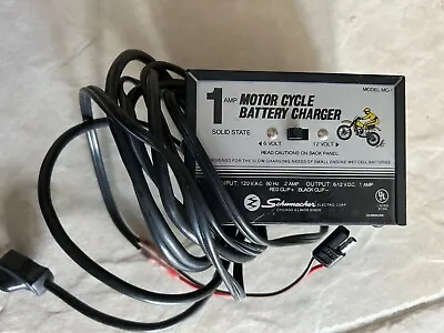 Schumacher 1 Amp Motor Cycle Battery Charger Solid State 6volt & 12 Volt • $16