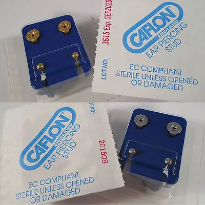 CAFLON EARRINGS Stainless Steel Or 24ct Gold Plated Mini Studs Brand New Sterile • £2.99