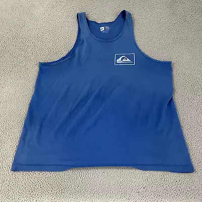 Quiksilver Shirt Mens Extra Large Blue Tank Top Gym Beach Surfing Skate Muscle • $10.39