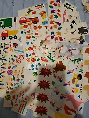 Vintage Mrs. Grossman's Stickers 80s 90s Christmas Trees Park Animals Candy Fall • $30