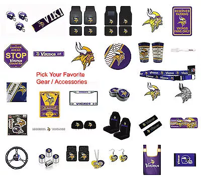 New NFL Minnesota Vikings Pick Your Gear / Car Accessories Official Licensed • $12.36