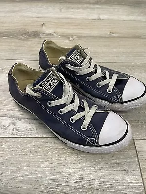 CONVERSE Youth NAVY All Star Chuck Taylor Trainers Sneakers Shoes UK 2 EU 34 • £5.99