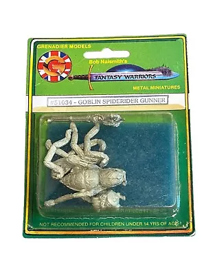 Grenadier Fantasy Warriors Lead Model Figures #51034 Goblin Gunner D&D VTG NOS • $12.95