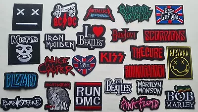 Music Rock Punk Vintage Band Badges Iron Or Sew On Embroidered Patch • £2.25