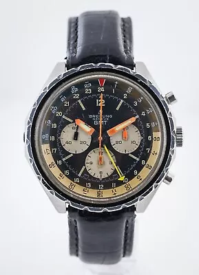 Breitling 812 GMT Chrono Ref 11525/67  SS  Cal 724 Oversize 48mm From 1968 • $5500