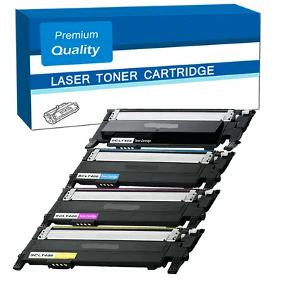 4 Toner Cartridge CLT406S For Samsung CLP360 CLP365 CLP365W CLX 3305 CLX 3305FW • £32.99