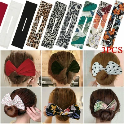 $8.59 • Buy 3PCS Deft Bun Hair Bun Maker Styling Bands Former Foam Twist Magic DIY Hair Tool