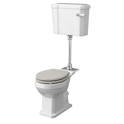 £259.95 • Buy Hudson Reed Richmond Traditional Mid Level Toilet Lever Cistern Flush & Pipe Kit