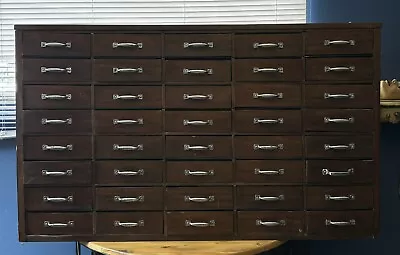 Large Vintage Bank Chest Of Haberdashery Drawers • £645