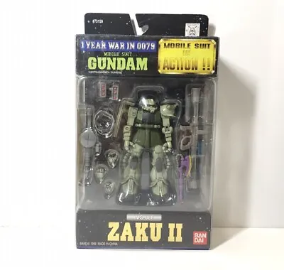 Vintage Bandai Gundam 1 YEAR WAR IN 0079 MS-06F ZAKU II MSIA Action Figure 1999 • $46.99