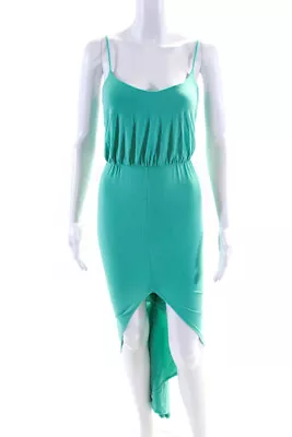 Susana Monaco Women's Spaghetti Strap Side Slit Maxi Dress Blue Size S • $34.01