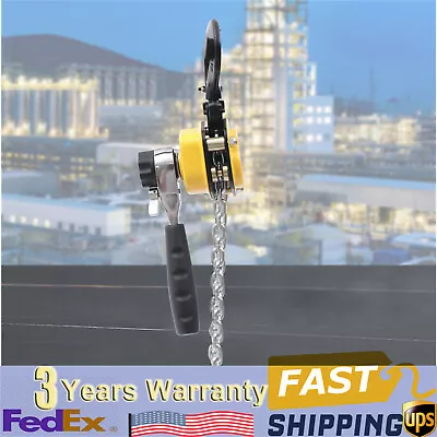 1/4 Ton Lever Block Chain Hoist Come Along Puller Ratchet Type 5FT Lift 550Lbs • $43.11