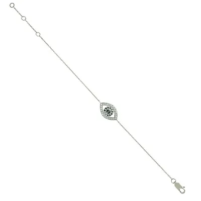 Natural Diamond Chain Bracelet 14k White Gold Diamond Jewelry • $709.20