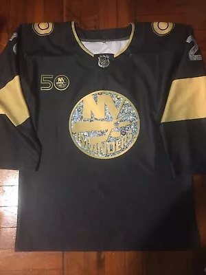 NY Islanders 50th Anniversary Mike Bossy Gold Jersey Small New York Adidas NHL • $75