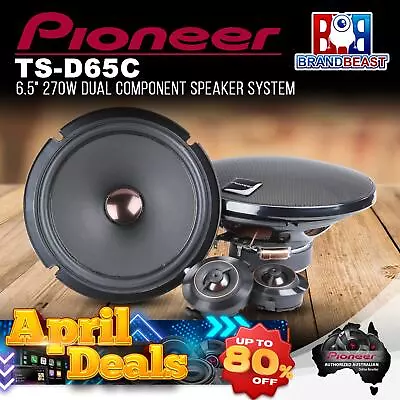 Pioneer TS-D65C D-Series 6.5” 270W 2-Way Component Speakers • $285.50