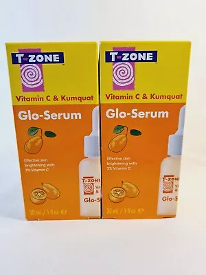 T Zone Glo-Serum Vitamin C & Kumquat Face Brightening Facial 2 X 30 Ml Packs • £12.98