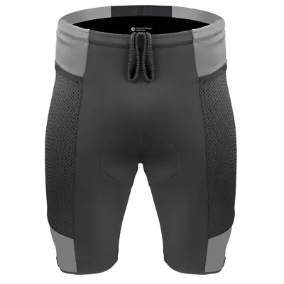 Aero Tech Designs Men's Gel Touring Padded Bike Shorts In Black Size L • $134.89