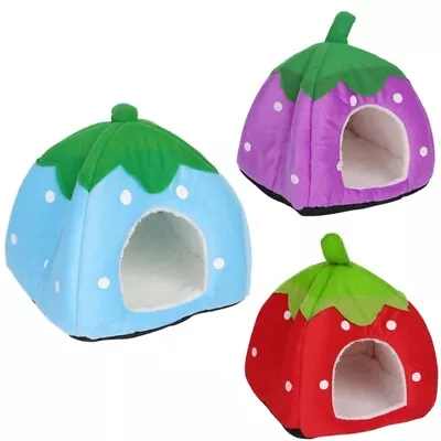 Strawberry Pet Cave Outdoor Garden Under The Tree Little Dogs Cats House • $21.98