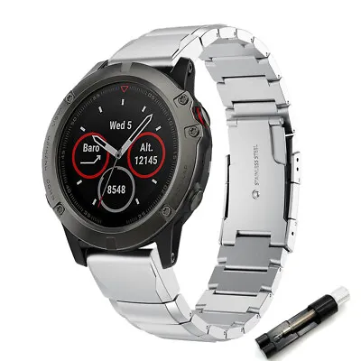 22mm Silver Strap Quick Fit Watch Band For Garmin Approach S60 S62 D2 Delta • $34.99