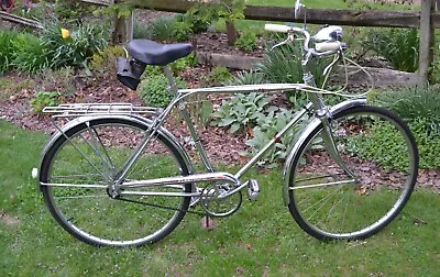 Vintage 1960's Sears Fleetwood Chrome Bicycle~3 Speed~vg Condition • $224.99
