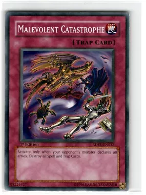 Yu-Gi-Oh! Malevolent Catastrophe Common SDRL-EN032 Moderately Played 1st Edition • $2.24