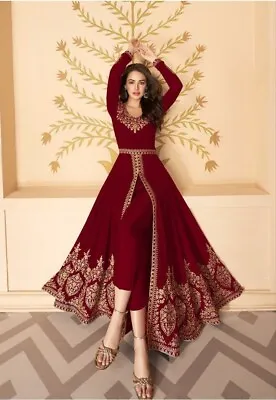 Bridal Heavy Indian Pakistani Eid Party Wear Designer Floral Dress Anarkali Gown • $74.56
