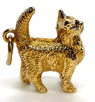 Kitty Cat Charm Pendant Fob 9ct 9 Carat Solid Gold Kitten Love Pet Family Feline • £389.99