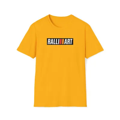 [USA] Mitsubishi RALLIART Motorsports JDM Tee T-Shirt - White Grey Golden • $25