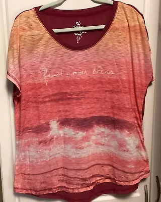 Made For Life XL Pink Waves Women's T Shirt FIND YOUR BLISS • $10