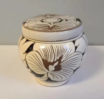 Signed Arts & Crafts Studio Pottery Decorated Jar See Signature Don't Know Maker • $49.99